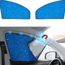 aokway Side Window Sunshade Sun Shade for Car Window Double Thickness Auto Windshield Sunshades Curtain Universal Fit for Driver for Baby UV Protection (Blue, Front Side 2pcs)