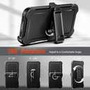 for iPhone 17 Case with Belt Clip Holster, Compatible with MagSafe, Shockproof, 3-Layer Drop Protection, Heavy Duty Magnetic Protective Phone Case Cover, 6.3", Dark Black