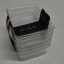 BINO | Plastic Storage Bins, X-Small - 5 Pack | THE LUCID COLLECTION | Multi-Use Built-In Handles BPA-Free Clear Storage Containers | Fridge Organizer | Pantry & Home Organization