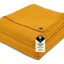 Zuperia Heavy Duty Canvas Tarp Tan 2 Pack 12Oz