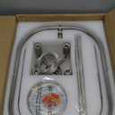 XINGQI 12.2" Modern Brushed Nickel Chandelier Farmhouse 4-Light for Dining Room Small Geometric Adjustable Rustic Pendant Lighting Fixture for Entryway Living Room Kitchen Foyer