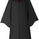 Seeykey Wizard Robe Cloak with Hood for Adult and Teens, Magician Cosplay Halloween Costume Dress Up for Men and Women M