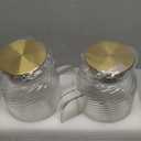 Buaic 2 PACK Glass Pitcher with Lid, 68 oz/ 2 Liter Spiral Pattern Water Pitcher, Glass Water Carafe for Cold Brew, Coffee, Lemonade, Iced Sun Tea, Beverage, Milk, Heat Resistant