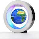 Flagest Magnetic Levitation Floating Globe - Levitating O Shape Globe with LED Lights for Education Home Office Desk Decor - Birthday Holiday Party Gift (4Inches