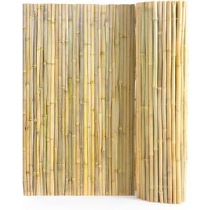 VEVOR Natural Rolled Bamboo Fence, Eco-Friendly Privacy Screen - 4 ft H x 6 ft L x 0.75 in D, Decorative for Garden, Backyard, Balcony, Patio, Pool Side