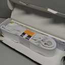 AJAZZ 100% Blackout Magnetic Door Curtain Patio Door Curtain Invisible Folding Door for Bedroom Living Room Accordion Doorway Curtains Sets Included Tracks (1Panel, 43W x 79 L, White)