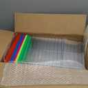 12Pcs Plastic Reptile Terrariums Carrier Cage, Tarantula Enclosure Breeding Box Hatching Container Transparent Fish Tank Turtle Aquarium with Random Color Lid for Lizards, XL(10.6" x 6.7" x 5.9")