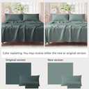 Monbix Queen Comforter Set - 7 Pieces Sage Green Bed in a Bag Queen Bedding Sets with Comforters, All Seasons Comforter Bed Set with Sheets,Pillowcases & Shams