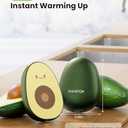 Gaiatop Hand Warmers Rechargeable 2 Pack, Magnetic 3 Settings Fast Heating Avocados Shape, Electric Portable Pocket Heater, Reusable Hot Hands Gifts for Women Men Outdoor Camping Hunting Golf (Smiling Face)