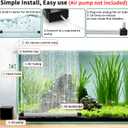 Aquarium Air Bubble Bar, 9.84 Inch Double Row Fine Mist Air Bubble Curtain Wall, Self-Sinking Fish Tank Air Diffuser Set, Enhanced Oxygen Bubble Strip for Freshwater Saltwater Hydroponics