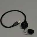 CNLINKO USB 3.0 Connector with 0.3M Cable, Type A Female Panel Mount Receptacle Socket Male Plug Outdoor Waterproof IP67 Industrial Data Power Connector