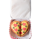 Fringe Studio Plush Dog Toy, Hide & Seek Burrow 3 Pieces Set, Pizza My Heart, Petshop Collection
