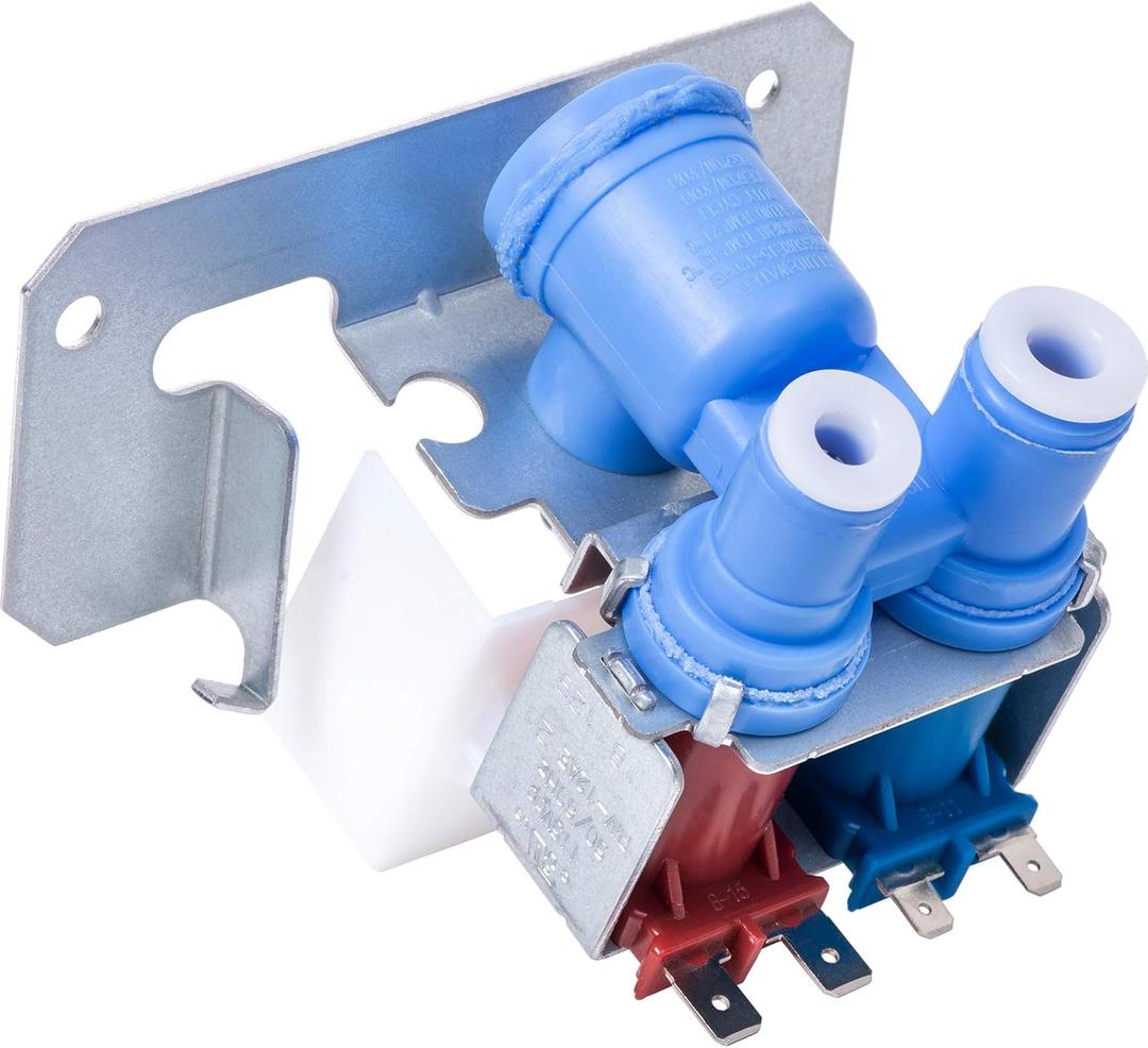 BlueStars Ultra Durable WR57X10051 Refrigerator Dual Inlet Water Valve - Compatible with G.E & Kenmore Refrigerators