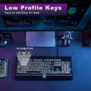 Large Print Backlit Computer Keyboard, 7-Color Backlit Keyboard with Wrist Rest, USB Plug-and-Play, Oversize Letters Keys Easy to See and Type, Wired Light Up Keyboards for Laptop, PC, Gaming