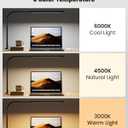 SUPERDANNY Eye-Caring LED Desk Lamp 360 Flexible Gooseneck Work Lamp with Desk Side Clamp Touch Control 3 Light Colors Smooth Dimming Task Lighting Reading Light for Home Office College Dorm, Black