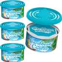 LITTLE TREES Car Air Freshener | Fiber Can Provides Long Lasting Scent for Auto or Home | Recycled Fiber | Caribbean Colada, 4 Air Fresheners