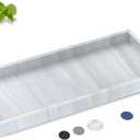 Silicone Bathroom Tray,Shatterproof Bathroom Vanity Tray,High-Grade Silicone Durable Rectangle Tray for Bathroom Trays for Counter Soap Dispenser Tray-Large 10.6 * 5.1 in (Marble Pattern)