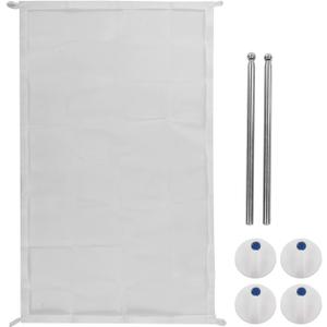 Dog Fence Isolation Gate , Detachable Nylon Dog Mesh Gate for Kitchen(White , 28 . 3 X 39 . 4in)