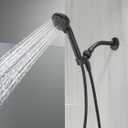 Delta Faucet 4-Spray Handheld Shower Head, Black Shower Head with Hose, Showerheads & Handheld Showers, Handheld Shower Heads, Detachable Shower Head, Hand Shower 2.5 GPM, Matte Black 75413DBL