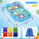 VioraWhite Summer Bean Bag Toss Game for Kids Outdoor Portable Cornhole Toys Set with 6 Bean Bags Family Party Games for Adult Boys Girls Indoor Camping Toddler Gift