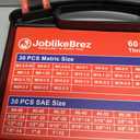 JoblikeBrez Thread Checker, 60pcs Nut and Bolt Thread Checker, 30 Inch & 30 Metric Box Set Thread Gauge, Thread Checker Standard and Metric Suitable for Size Checker of Bolts or Nuts in Narrow Areas
