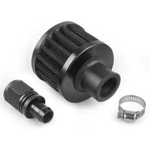 15mm Fuel Cell Breather/Vent Air Filter 10AN Female Fitting Kit (Straight)