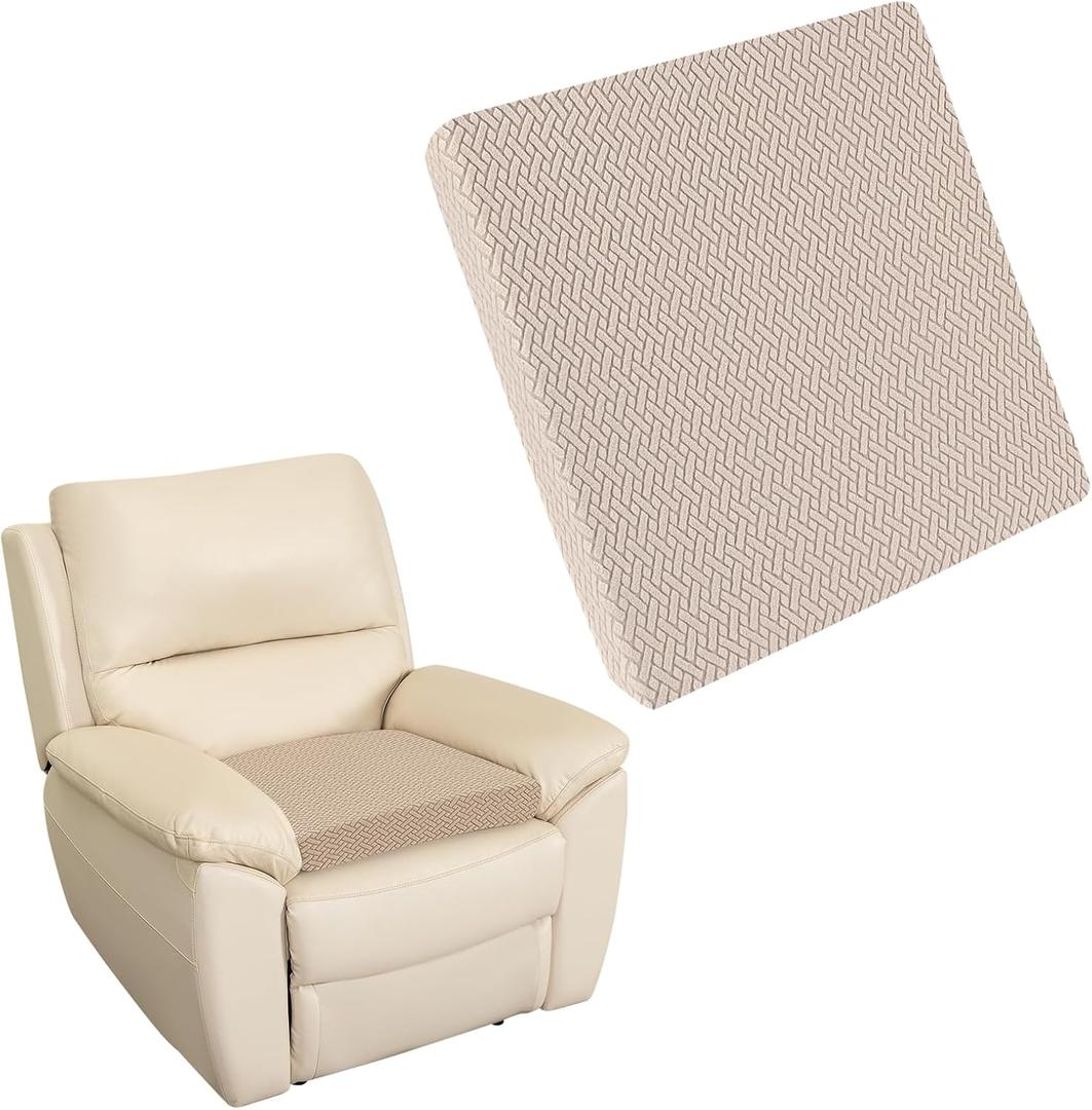 Recliner Cushions for Long Sitting Foam Seat Cushion Soft Tufted Layer for Elderly Seniors, Recliner Chair, Floor Pillow, Office Chair, Car, No Pressure on Thighs, 20X20X3 Inch - Knitted Khaki
