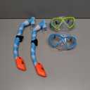 2 Sets Snorkeling Gear for Kids, Kids Snorkel Set for Ages 6-14, Dry Top Snorkel Mask Set for Youth Boys Girls Junior, Tempered Glass Diving Swimming Mask Goggles (Z-2Set(Blue yellow+Blue blue))