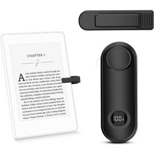 Remote Page Turner for Kindle Reading Accessories, Clicke for iPad iPhone Android Tablets E-Book Reading Noels, Camera Remote Shutter Selfie Controller,Black