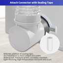Dryer Vent Connector Kit Double 90 Degree Dryer Vent Elbow + Dryer Vent Hose, Dryer Duct Connector for 4 Inch Tubes, Clothes Dryer Vent Connector Elbow Kit Easy to Clean & Connect in Narrow Spaces