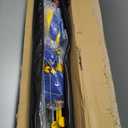 Professional Outdoor Volleyball Net Set with Adjustable Poles & Anti-Sag Design, Portable Volleyball Net Includes Beach Fixed Plate, Scoreboard, Boundary Line and Carry Bag for Backyard Beach Grass (Blue)