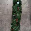 National Tree Company Pre-Lit Artificial Christmas Garland, Green, Crestwood Spruce, White Lights, Decorated with Glitter, Pinecones, Berry Clusters, Battery Operated, Christmas Collection, 9 Feet