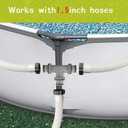 Filter Pump Hose Connector, Kardeep T Joint Pool Hose Connector 1.5 to 1.5, Hose Connector Coupling for Pool Hose Adapter and Filter Pumps - 3 Interfaces