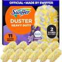 Swiffer Dusters Refill for Cleaning, Feather & Microfiber Duster Disposable Alternative, for Dusting Furniture, Blinds, Ceiling Fans, Walls, Helps Remove Allergens, Heavy Duty, Lavender, 11ct