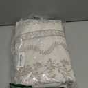 Linen Curtains 96 Inches Long 2 Panel Set,Modern Farmhouse Floral Pattern Taupe Sheer Pleated Light Filtering Curtains for Living Room Dining Room (50"W x 96"L (Pack of 2))