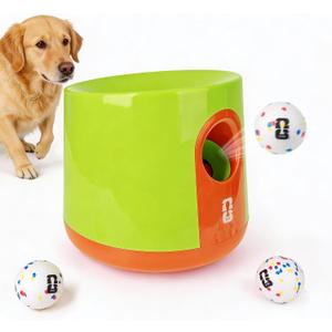 Official FIFA World Cup 2026 Edition - Dog Automatic Ball Launcher for Large Dogs Ball Thrower Machine Outdoor Indoor Use Interactive Dog Toy, Included 3 Rubber Fetch Soccer Balls