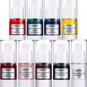 BBDINO Silicone Pigments, Liquid Silicone Pigments Set of 9 Colors, Real High Concentrated Liquid Silicone Dye for Silicone Mold Making, Each Color 0.5 Oz/ 15 ml