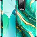 Hocase for Galaxy S20 FE 5G Case, Heavy Duty Shockproof Protection Soft Silicone Rubber+Hard Plastic Bumper Hybrid Protective Case for Samsung Galaxy S20 FE (6.5"") 2020 - Emerald Green