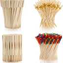 500pcs Cocktail Toothpicks for Appetizers,Party Skewers for Appetizers Picks,Charcuterie Boards Accessories,Cocktail Picks for Drinks,Fancy Tooth Picks for Appetizers,Bamboo Toothpicks for Food Sticks