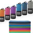 BOGI Microfiber Travel Sports Towel-Quick Dry, Soft Lightweight, Absorbent, Compact for Camping, Gym, Yoga, Swimming, Backpacking (L:60''x30''+16''x16'' - Grey)