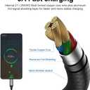 2 x CarPlay USB Type C Cable 5-Pack 3FT, USB Type A to C Fast Car Charger Cords for Braided Fast Charging Cable for 17/17 Pro/16e/16/15 Pro Max/Samsung Galaxy Note S20 S10 S9 S8 Plus LG V50 V40 G8 G7 (3foot, Grey)