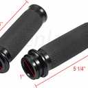 Benlari Motorcycle Black Hand Grips 1 Inch Handlebar Grips Electronic Throttle Universal Compatible with Harley Davidson Touring Softail Road Street Glide Road King 2008-2024