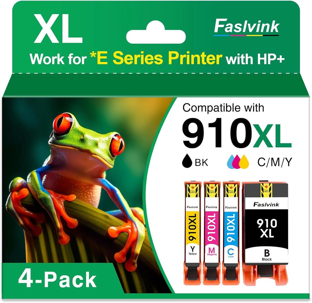 910XL Ink Cartridges Replacement for HP 910XL Ink Cartridges Combo Pack for HP Office Jet Pro 8025e 8015e 8028e 8035e 8020 8015 8028 8025 8035 Printers