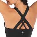 RUNNING GIRL Sports Bras for Women,Padded Strappy Sports Bras Criss-Cross Back Medium Support Sports Bras with Removable Cups (Large)