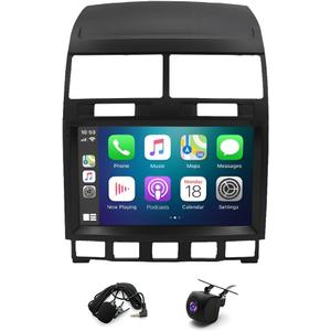 9" Android 13 Double Din Car Stereo with Wireless Carplay Android Auto fit for VW Touareg 2003-2010 IPS Car Audio Receiver w/WiFi GPS Bluetooth AHD Backup Camera Mic,SWC/AV in/FM/AM Radio Receiver 9" Android 13 Double Din Car Stereo with Wireless Carplay Android Auto fit for VW Touareg 2003-2010 IPS Car Audio Receiver w/WiFi GPS Bluetooth AHD Backup Camera Mic,SWC/AV in/FM/AM Radio Receiver