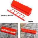 4 Pack No Mess Quail Feeder Removable 6 Slots Hanging Chicken Feeder Trough Water Trough for Pigeon Parrots Chicks Quail Duck Bird Poultry Animal