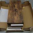 QEEIG Floating Shelves for Wall Bathroom Shelf Bedroom Kitchen Living Room Hanging Book Shelves Small Farmhouse Decor 16 inch Set of 3, Rustic Brown (015-BN3)