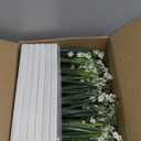 14 Inch Artificial Lavender Flower Arrangement in Rustic Rectangular Wood Planter Box White Fake Lavender Flower Faux Potted Lavender Plants for Table Centerpiece Windowsill Shelf Home Decor Indoor (14.2"x4.3"x13")