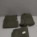 Nook Theory 3-Pack Reusable Grocery Bags - Heavy Duty, Large 12 Oz Cotton Canvas Reusable Shopping Bags With Pockets, 100% Cotton Cloth Grocery Totes, Foldable Multi Compartment (Army Green)