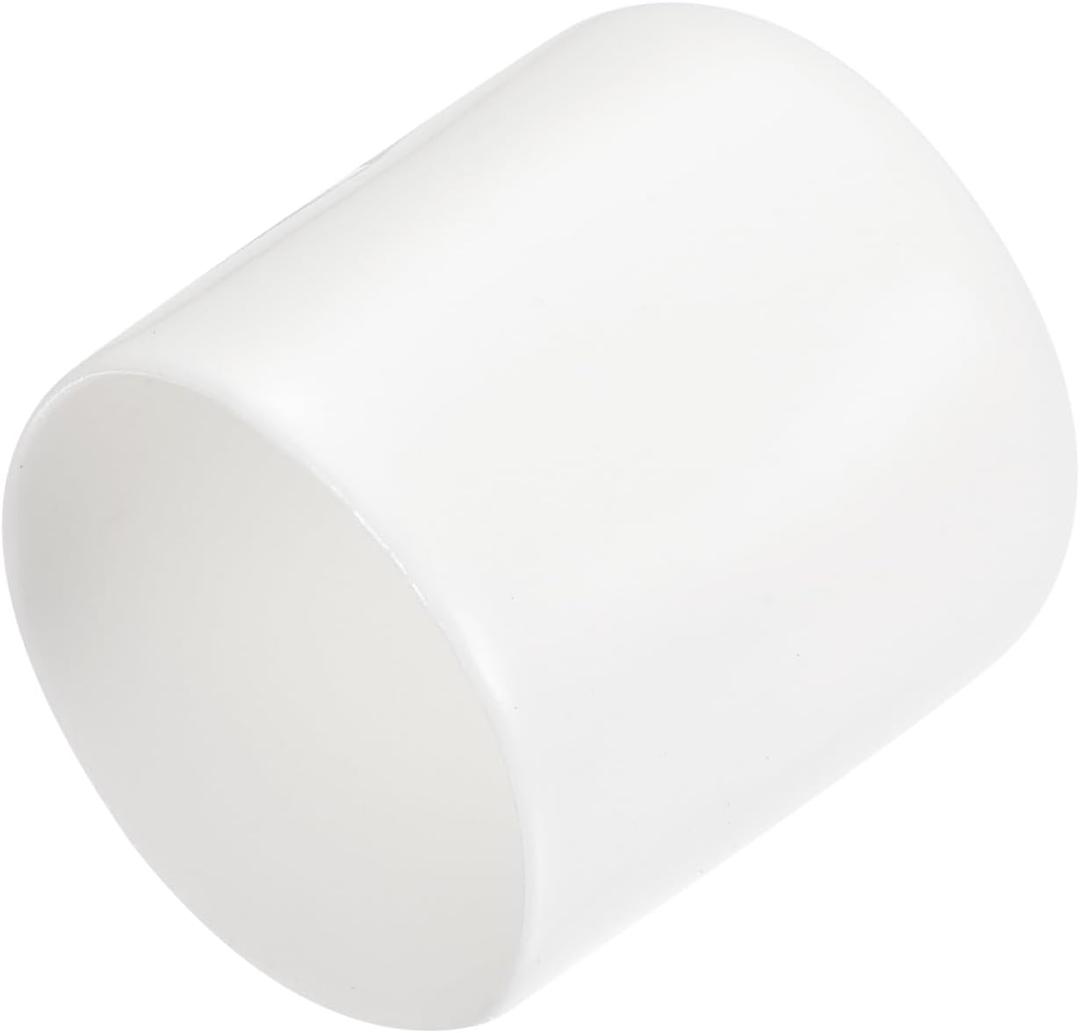 uxcell 15pcs Rubber End Caps 30mm ID Vinyl Round End Cap Cover Screw Thread Protectors White